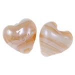 Perles murano plaquées, chalumeau, coeur, Plaquage normal, 16x10mm, Trou:Environ 2mm, 100PC/sac, Vendu par sac