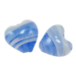 Plated Lampwork Beads, Heart, 16x10mm, Hole:Approx 2mm, 100PCs/Bag, Sold By Bag