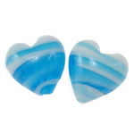 Plated Lampwork Beads, Heart, 16x10mm, Hole:Approx 2mm, 100PCs/Bag, Sold By Bag