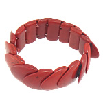 Fashion Turquoise Bracelets, Natural Turquoise, Nuggets, red, 24x25.80x7.20mm, Length:Approx 7 Inch, 20Strands/Lot, Sold By Lot