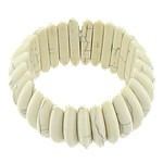 Fashion Turquoise Bracelets, Natural Turquoise, beige, 6.50x39.50x11mm, Length:Approx 7 Inch, 20Strands/Lot, Sold By Lot