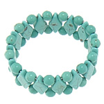 Fashion Turquoise Bracelets, Natural Turquoise, turquoise blue, 11x25x5.8mm, 8mm, Length:Approx 8 Inch, 30Strands/Lot, Sold By Lot