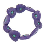 Fashion Turquoise Bracelets, Natural Turquoise, two tone, 19x19.50x5.80mm, Length:Approx 7 Inch, 30Strands/Lot, Sold By Lot