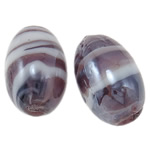 Perles murano plaquées, chalumeau, ovale, Plaquage normal, 18x12mm, Trou:Environ 2mm, 100PC/sac, Vendu par sac
