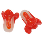 Perles murano faites à la main , chalumeau, légumes, fait à la main, rouge, 19x13mm, Trou:Environ 2.5mm, 100PC/sac, Vendu par sac