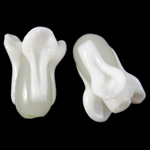 Perles murano faites à la main , chalumeau, légumes, fait à la main, blanc, 19x13mm, Trou:Environ 2.5mm, 100PC/sac, Vendu par sac