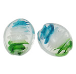 Inner Twist Lampwork Beads, Oval, handmade, 22x18x9mm, Hole:Approx 2mm, 100PCs/Bag, Sold By Bag