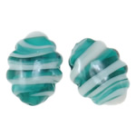 Plated Lampwork Beads, Oval, 20x14.50x9mm, Hole:Approx 1.5mm, 100PCs/Bag, Sold By Bag