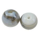 Plated Lampwork Beads, Round, 12mm, Hole:Approx 1.5mm, 100PCs/Bag, Sold By Bag