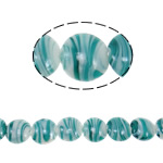 Perles murano plaquées, chalumeau, Plat rond, Plaquage normal, 20x21x11mm, Trou:Environ 2mm, 100PC/sac, Vendu par sac