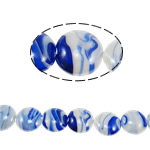 Plated Lampwork Beads, Flat Round, 20x21x11mm, Hole:Approx 2mm, 100PCs/Bag, Sold By Bag