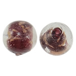 Perles de Murano sable d'or, chalumeau, Rond, 16mm, Trou:Environ 1-3mm, 100PC/sac, Vendu par sac