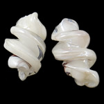 Perles murano plaquées, chalumeau, hélice, Plaquage normal, 28x15mm, Trou:Environ 1.5-3mm, 100PC/sac, Vendu par sac