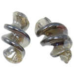 Plated Lampwork Beads, Helix, 28x15mm, Hole:Approx 1.5-3mm, 100PCs/Bag, Sold By Bag