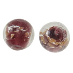 Goldsand Lampwork Perlen, rund, 14mm, Bohrung:ca. 1.5-2mm, 100PCs/Tasche, verkauft von Tasche