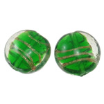 Gold Sand Lampwork Beads, Coin, 20x9mm, Hole:Approx 2mm, 100PCs/Bag, Sold By Bag