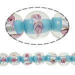 Silver Foil Lampwork Beads Round 14mm Approx 2mm Sold By Bag