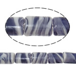 Plated Lampwork Beads, Rectangle, 21x16x9mm, Hole:Approx 2mm, 100PCs/Bag, Sold By Bag
