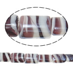Plated Lampwork Beads, Rectangle, 21x16x9mm, Hole:Approx 2mm, 100PCs/Bag, Sold By Bag