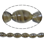 Perles murano plaquées, chalumeau, ovale, Plaquage normal, 18x12mm, Trou:Environ 1.5mm, 100PC/sac, Vendu par sac