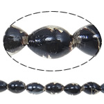 Plattierte Lampwork Perlen, oval, 18x12mm, Bohrung:ca. 1.5mm, 100PCs/Tasche, verkauft von Tasche