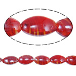 Pozlaćeni lampwork perle, Oval, 25x17x10mm, Rupa:Približno 2mm, 100računala/Torba, Prodano By Torba