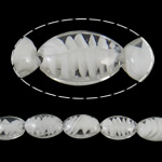 Plated Lampwork Beads, Oval, 25x17x10mm, Hole:Approx 2mm, 100PCs/Bag, Sold By Bag