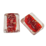 Gold Sand Lampwork Beads, Rectangle, 20x15x12mm, Hole:Approx 1-2mm, 100PCs/Bag, Sold By Bag