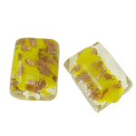 Goldsand Lampwork Perlen, Rechteck, 20x15x12mm, Bohrung:ca. 1-2mm, 100PCs/Tasche, verkauft von Tasche