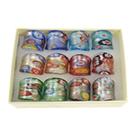 Bague Murano, chalumeau, avec tranche de millefiori, couleurs mélangées, 28x27x25mm, Trou:Environ 19mm, Taille:9.5, 12PC/boîte, Vendu par boîte