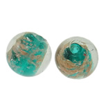 Goldsand Lampwork Perlen, rund, 12mm, Bohrung:ca. 2mm, 100PCs/Tasche, verkauft von Tasche