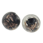 Gold Sand Lampwork Beads, Round, 12mm, Hole:Approx 2mm, 100PCs/Bag, Sold By Bag