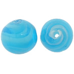 Perles de Murano à torsion intérieure, chalumeau, Rond, 10x10-10.5mm, Trou:Environ 1.5mm, 100PC/sac, Vendu par sac