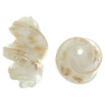 Goldsand Lampwork Perlen, Spirale, 17x27mm, Bohrung:ca. 1.5mm, 100PCs/Tasche, verkauft von Tasche