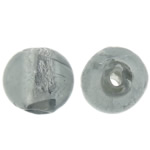 Abalorios de Cristal de Murano con Plata, Esférico, lámina de plata, cian, 8mm, agujero:aproximado 1.5mm, 100PCs/Bolsa, Vendido por Bolsa