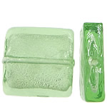 Silver Foil Lampwork Beads, Square, 20x20-20.5x5mm, Hole:Approx 1mm, 100PCs/Bag, Sold By Bag