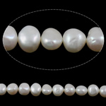 Barock kultivierten Süßwassersee Perlen, Natürliche kultivierte Süßwasserperlen, weiß, Klasse AA, 10-11mm, Bohrung:ca. 0.8mm, verkauft per 15.5 ZollInch Strang