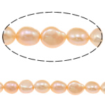 Perles nacres baroques de culture d'eau douce , perle d'eau douce cultivée, rose, Niveau AA, 9-10mm, Trou:Environ 0.8mm, Vendu par 15.5 pouce brin