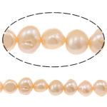 Barock odlad sötvattenspärla pärlor, Freshwater Pearl, rosa, Grade A, 9-10mm, Hål:Ca 0.8mm, Såld Per 15 inch Strand