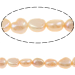 Barock odlad sötvattenspärla pärlor, Freshwater Pearl, rosa, Grade A, 8-9mm, Hål:Ca 0.8mm, Såld Per 15 inch Strand