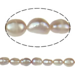 Perles nacres baroques de culture d'eau douce , perle d'eau douce cultivée, violet, grade A, 8-9mm, Trou:Environ 0.8mm, Vendu par 15 pouce brin