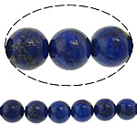 Natural Lapis Lazuli Beads, Round, blue, 10mm, Hole:Approx 1mm, Length:Approx 15 Inch, Approx 37/PC, Approx 37PCs/Strand, Sold By PC