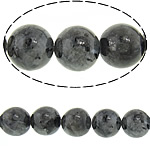 Labradorit Perlen, rund, verschiedene Größen vorhanden, schwarz, Bohrung:ca. 1mm, verkauft per ca. 15 ZollInch Strang