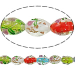 Gold Sand Lampwork Beads Oval Approx 2-2.5mm Length 12.5 Inch Sold By Lot