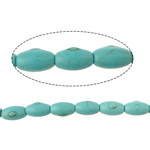 Turquoise Beads, Oval, turquoise blue, 8x5mm, Hole:Approx 1.2mm, Length:Approx 16 Inch, 50Strands/Lot, Sold By Lot