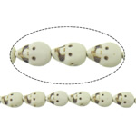 Turquoise Beads, Skull, beige, 13x9x7mm, Hole:Approx 1.5mm, Length:Approx 15.5 Inch, 20Strands/Lot, Sold By Lot