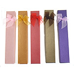 Cardboard Jewelry Set Box, Rectangle, mixed colors, 230x40x25mm, 56PCs/Lot, Sold By Lot