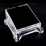 Σταντ, Οργανικά Glass, Ορθογώνιο παραλληλόγραμμο, σαφής, 90x80x50mm, 20PCs/Παρτίδα, Sold Με Παρτίδα