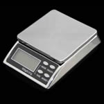 Digital Pocket Scale, Stainless Steel, with ABS Plastic, Rectangle, 105x72x28mm, Sold By PC