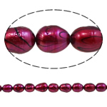 Cultured Rice Freshwater Pearl Beads, natural, red, Grade A, 8-9mm, Hole:Approx 0.8mm, Sold Per 15 Inch Strand